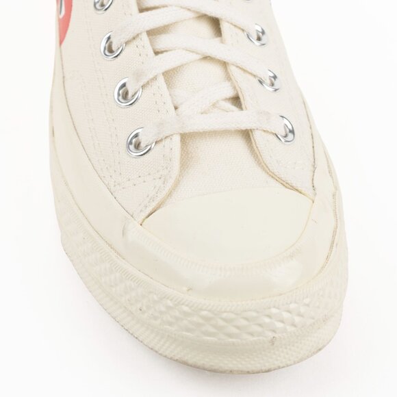 Converse x CDG Play Chuck Taylor Low White Red Heart M 6 W 8 - Picture 12 of 12
